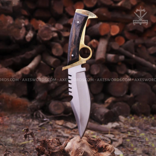 Walking Dead Knife: Replica Bowie Daryl Finger Guard Knife With Brass