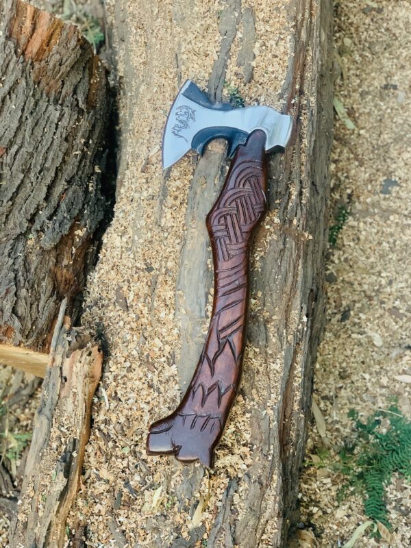 Hand-carved Fenrir-Style Axe