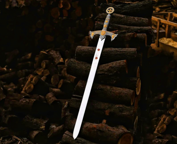 Handmade Templar Knights Sacred Holy Longsword – A Medieval Masterpiece with Ornate Craftsmanship - Image 5