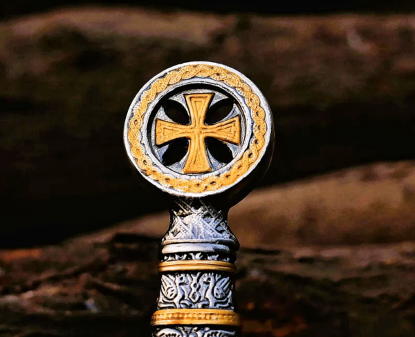 Handmade Templar Knights Sacred Holy Longsword – A Medieval Masterpiece with Ornate Craftsmanship - Image 3