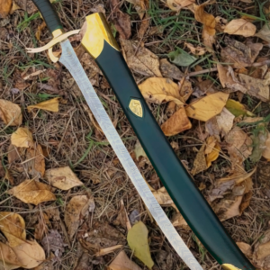 Collectible Heron Marked Damascus Steel Sword