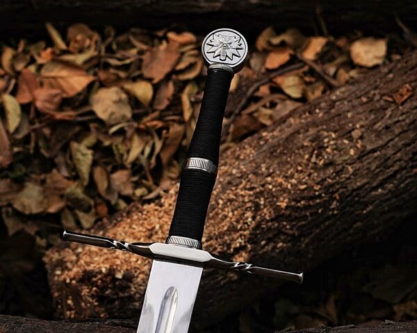 Handmade The Witcher Sword – White Wolf Monster Slayer Replica with Scabbard - Image 2